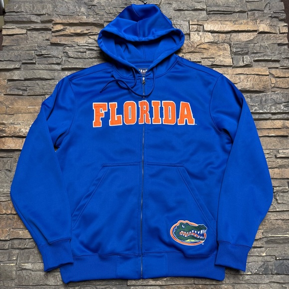Florida Gators Hoodie Sweatshirt Men’s Medium Blue Full Zip NCAA University - Picture 1 of 10